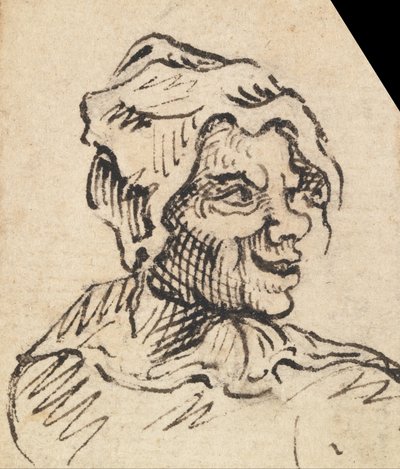 Grotesker Frauenkopf von William Hogarth